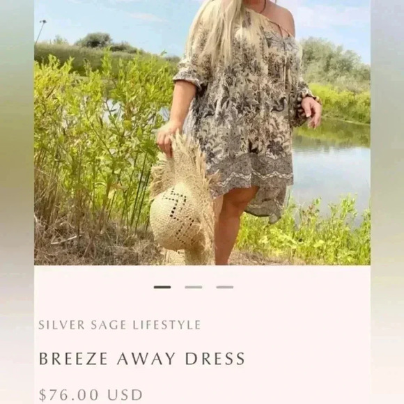 Love Stitch Floral Paisley Toile Peasant Dress Mini Tunic Casual Relaxed - Picture 4 of 12